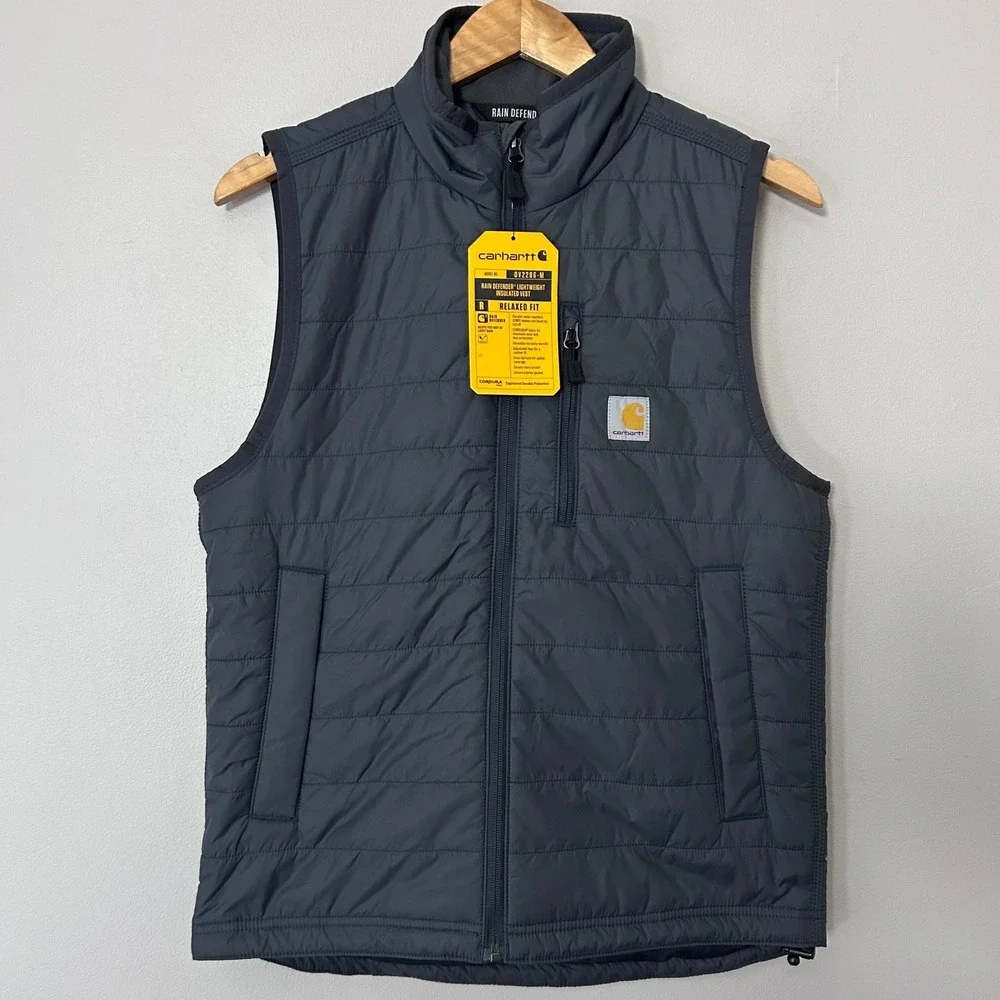 Carhartt Gilliam Vest Mens Small Shadow Gray Rain Defender Insulated NWT